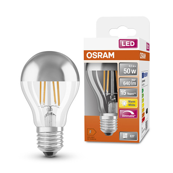 Osram LED lamp E27 | Peer A60 | Kopspiegel | 2700K | Dimbaar | 6.5W (50W) LOS00058 - 1