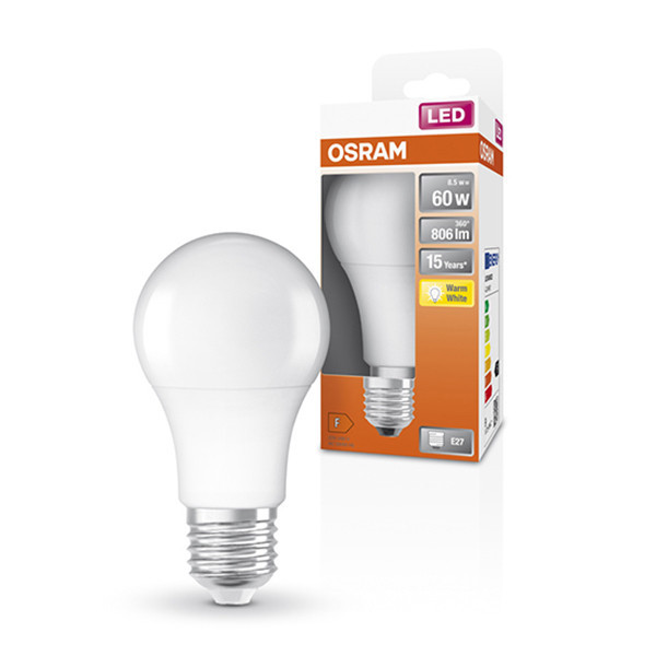 Osram LED lamp E27 | Peer A60 | Mat | 2700K | 8.5W (60W) LOS00118 - 1