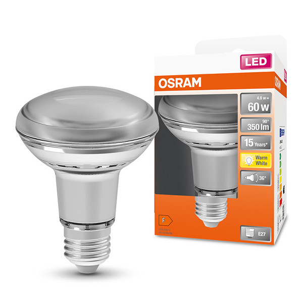 Osram LED lamp E27 | Reflector R80 | 2700K | 4.8W (60W) LOS01371 - 1