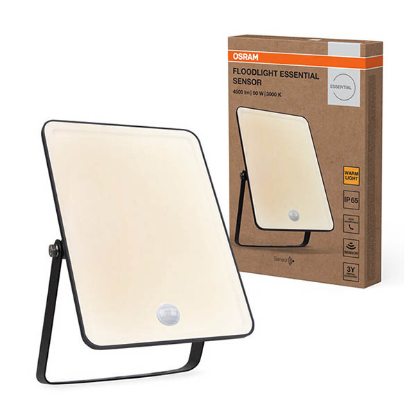 Osram Ledvance Floodlight Essential met sensor 50W | 3000K | 4250 lumen | IP65 | Zwart LOS02067 - 1
