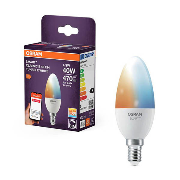 Osram Slimme E14 led lamp | Kaars B40 | Mat | 2700-6500K | Zigbee | 4.9W (40W) LOS01957 - 1