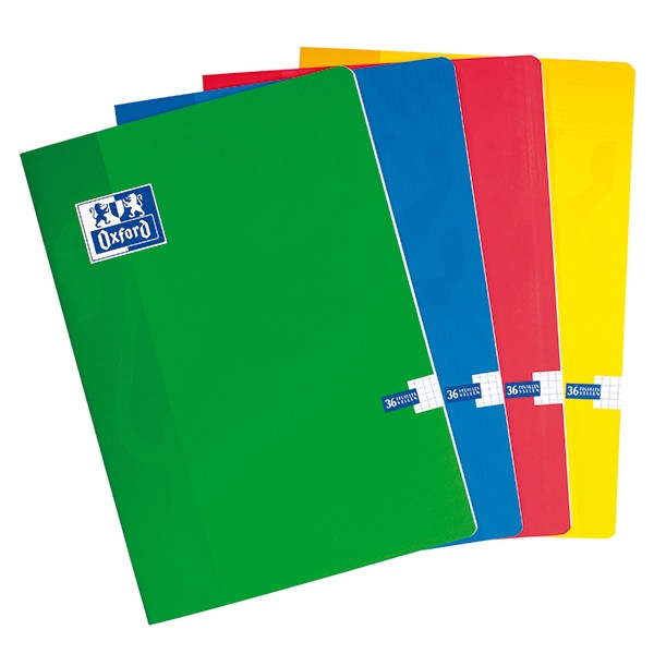 Oxford A4 schrift met 36 vel assorti 10 stuks (geruit 5 mm) 260025 - 1