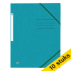 Aanbieding: 10x Oxford Top File+ elastomap karton aqua A4 260163 - 1