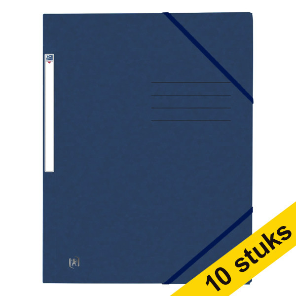 Aanbieding: 10x Oxford Top File+ elastomap karton donkerblauw A4 260162 - 1