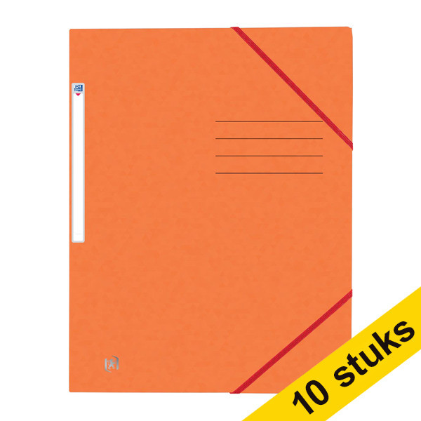 Aanbieding: 10x Oxford Top File+ elastomap karton oranje A4 260159 - 1