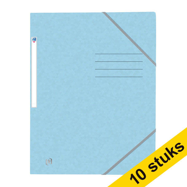 Aanbieding: 10x Oxford Top File+ elastomap karton pastelblauw A4 260170 - 1
