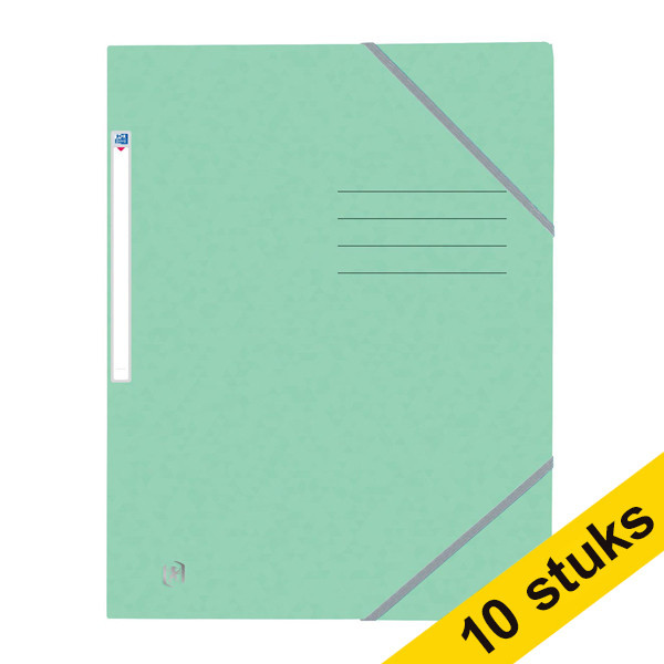 Aanbieding: 10x Oxford Top File+ elastomap karton pastelgroen A4 260169 - 1