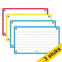 Aanbieding: 3x Oxford Flashcards gelinieerd A7 assorti (80 stuks)