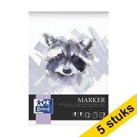Aanbieding: 5x Oxford Marker tekenblok A4 180 grams (15 vel)
