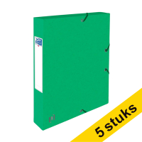 Aanbieding: 5x Oxford elastobox Top File+ groen 40 mm (300 vel)