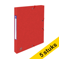 Aanbieding: 5x Oxford elastobox Top File+ rood 25 mm (200 vel)
