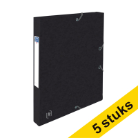 Aanbieding: 5x Oxford elastobox Top File+ zwart 25 mm (200 vel)