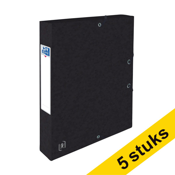 Aanbieding: 5x Oxford elastobox Top File+ zwart 40 mm (300 vel) 260241 - 1