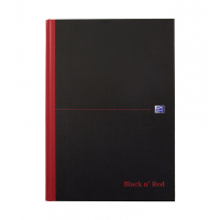 Oxford Black n' Red gebonden boek A4 96 vel blanco 100080489 260279