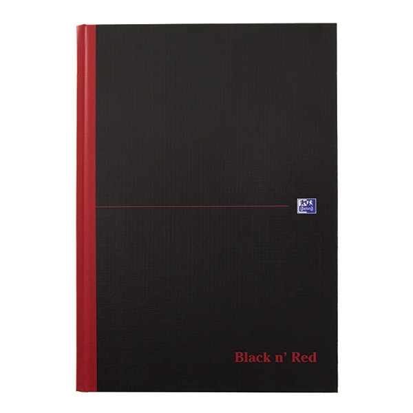 Oxford Black n' Red gebonden boek A4 geruit 96 vel 400047607 260009 - 1