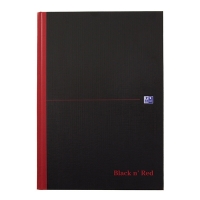 Oxford Black n' Red gebonden boek A4 geruit 96 vel 400047607 260009