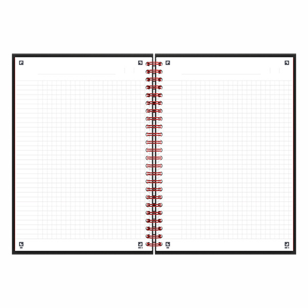 Oxford Black n' Red spiraalblok karton A5 geruit 90 grams 70 vel 400047652 260013 - 3