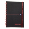 Oxford Black n' Red spiraalblok met elastiek A5 gelinieerd 90 grams 70 vel 400047655 260016