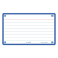 Oxford Flashcards gelinieerd A7 blauw (80 stuks) 400133875 260217