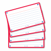 Oxford Flashcards gelinieerd A7 rood (80 stuks) 400133880 260201 - 3