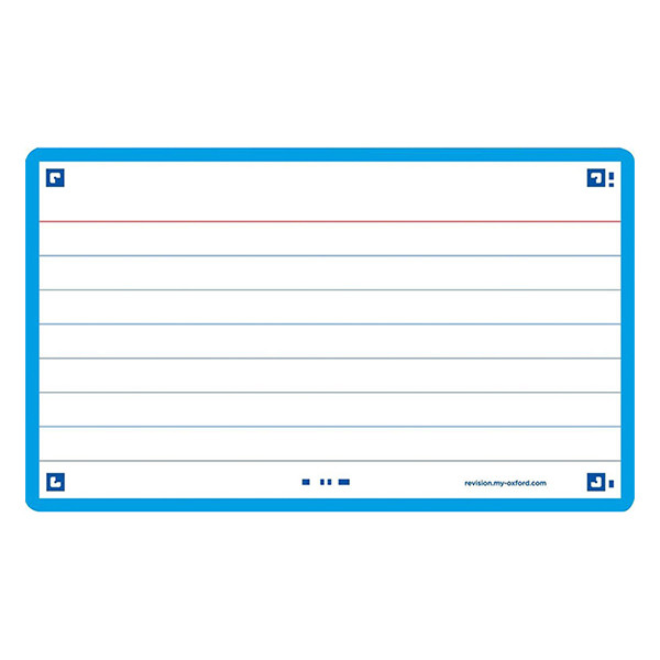 Oxford Flashcards gelinieerd A7 turquoise (80 stuks) 400133876 260203 - 1