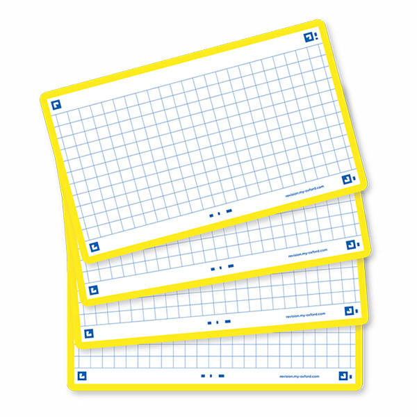 Oxford Flashcards geruit A7 geel (80 stuks) 400133871 260207 - 4