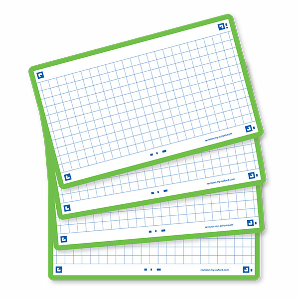 Oxford Flashcards geruit A7 groen (80 stuks) 400133872 260208 - 4