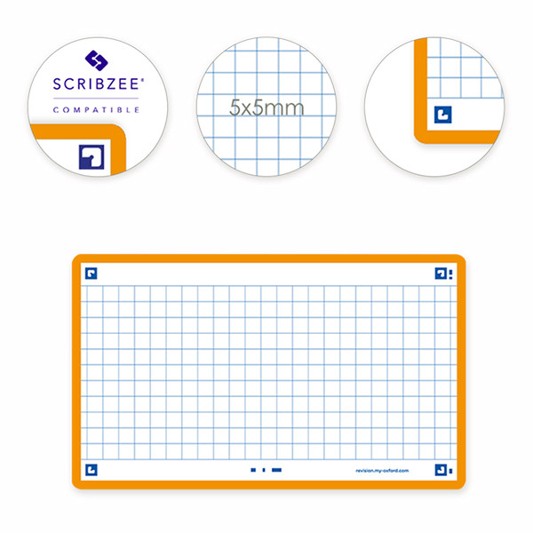 Oxford Flashcards geruit A7 oranje (80 stuks) 400133870 260211 - 3