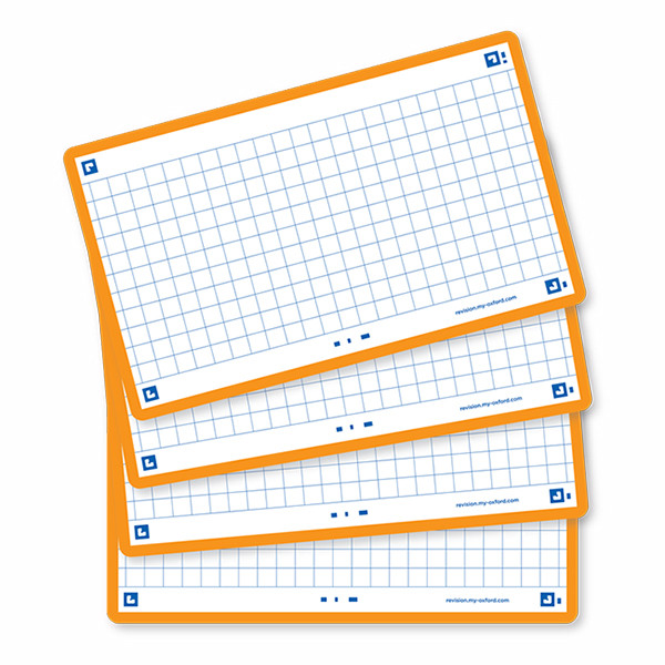 Oxford Flashcards geruit A7 oranje (80 stuks) 400133870 260211 - 4