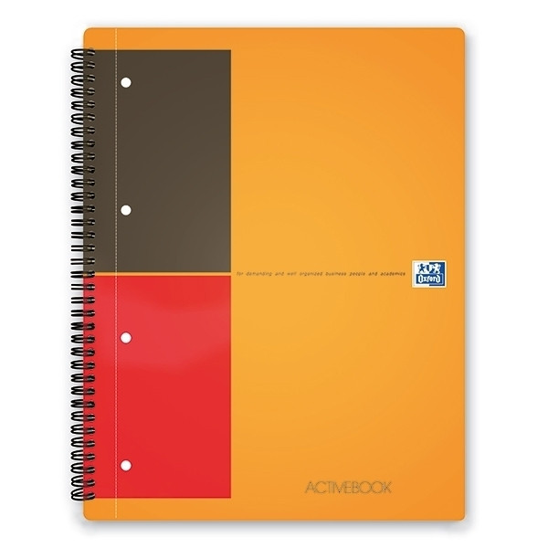 Oxford International Activebook A4+ gelinieerd 80 grams 80 vel oranje 100102994 260039 - 1