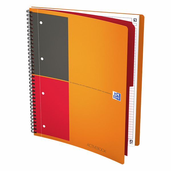 Oxford International Activebook A4+ gelinieerd 80 grams 80 vel oranje 100102994 260039 - 4