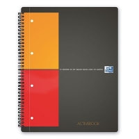 Oxford International Activebook A4 geruit 80 grams 80 vel grijs (4-gaats) 100104329 260040