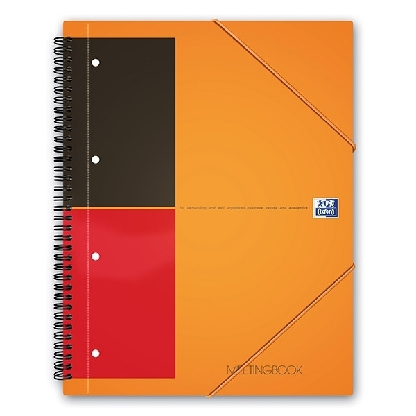 Oxford International Meetingbook A4+ gelinieerd 80 grams 80 vel oranje 100104296 260004 - 1