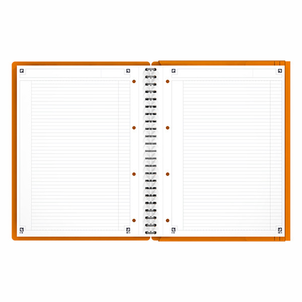 Oxford International Meetingbook A4+ gelinieerd 80 grams 80 vel oranje 100104296 260004 - 2