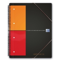 Oxford International Meetingbook A4 geruit 80 grams 80 vel grijs (4-gaats) 100100362 260005