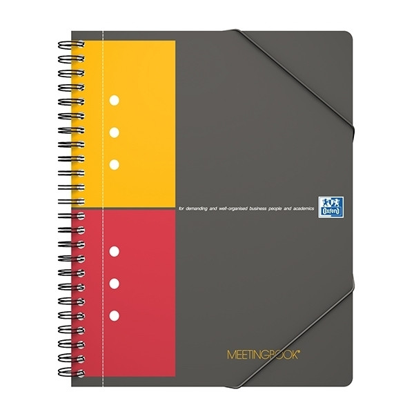 Oxford International Meetingbook A5 geruit 80 grams 80 vel zwart 260007 - 1