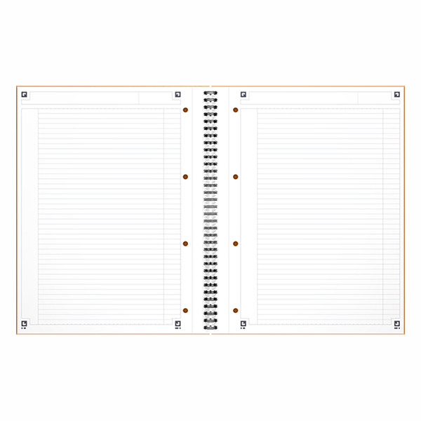 Oxford International collegeblok A4+ gelinieerd 80 grams 80 vel oranje 100104036 260000 - 2