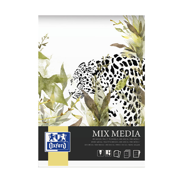 Oxford Mix Media tekenblok A4 225 grams (25 vel) 400166123 237643 - 1