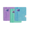 Oxford School collegeblok A5+ gelinieerd 90 grams 80 vel met spiraal 17-gaats pastel (3 stuks)