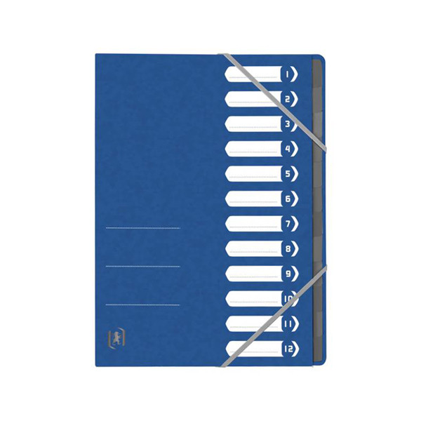 Oxford Top File+ sorteermap blauw (12 tabs) 400116255 260123 - 