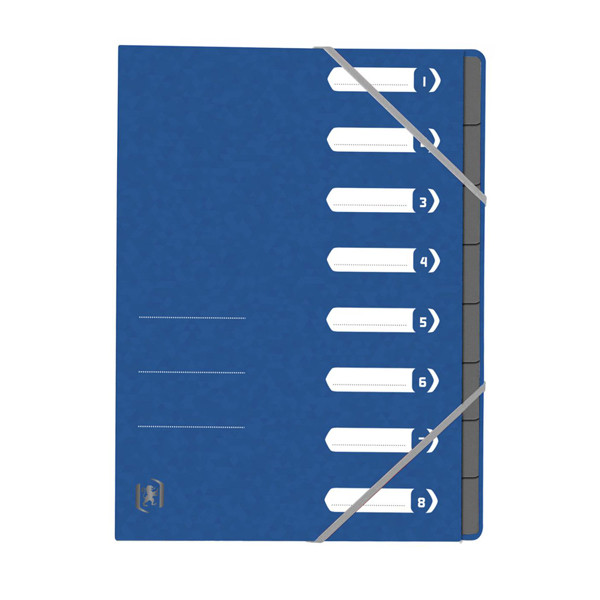Oxford Top File+ sorteermap blauw (8 tabs) 400116251 260119 - 