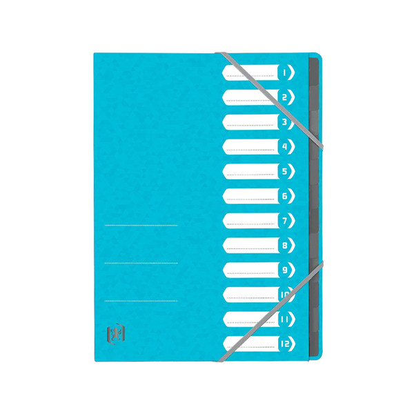Oxford Top File+ sorteermap lichtblauw (12 tabs) 400116258 260126 - 
