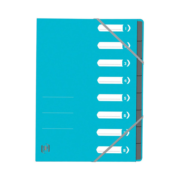 Oxford Top File+ sorteermap lichtblauw (8 tabs) 400116254 260122 - 