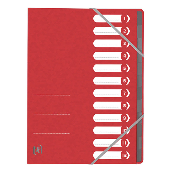 Oxford Top File+ sorteermap rood (12 tabs) 400116257 260125 - 
