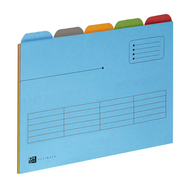 Oxford Ultimate dossiermap karton A4 zwart (5 stuks) 297976 - 1