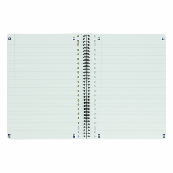 Oxford collegeblok A4+ gelinieerd 90 grams 80 vellen met spiraal 23-gaats (3 stuks) 100590165 260084 - 2