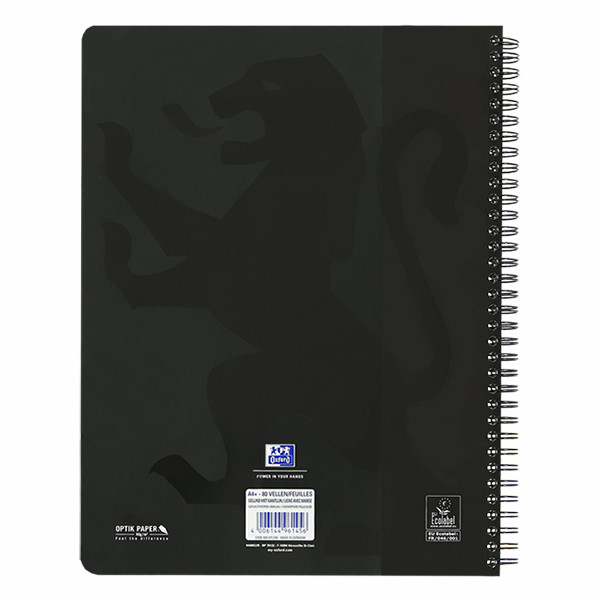 Oxford collegeblok A4+ gelinieerd 90 grams 80 vellen met spiraal 23-gaats (3 stuks) 260084 - 5