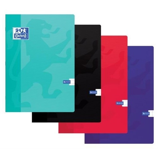 Oxford geruit schrift A4 assorti 10 stuks 36 vel (10 mm, geen kantlijn) 400075584 260060 - 