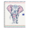 Oxford spiraalblok Boho Chic olifant A4+ gelinieerd 60 vel met spiraal (4-gaats) 400143831 260177