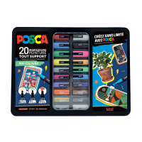 POSCA PC-1MC/PC-3M/PC-5M Pop Colours acrylmarkerset (20 stuks) 424482